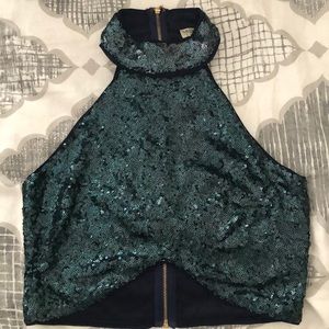 NWOT Necessary Clothing sequin crop top